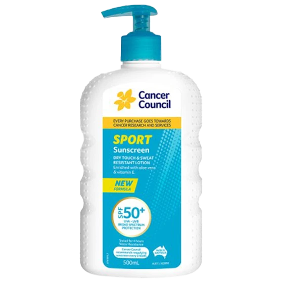 CANCER COUNCIL SPF50+ Sport Sunscreen Pump 500mL