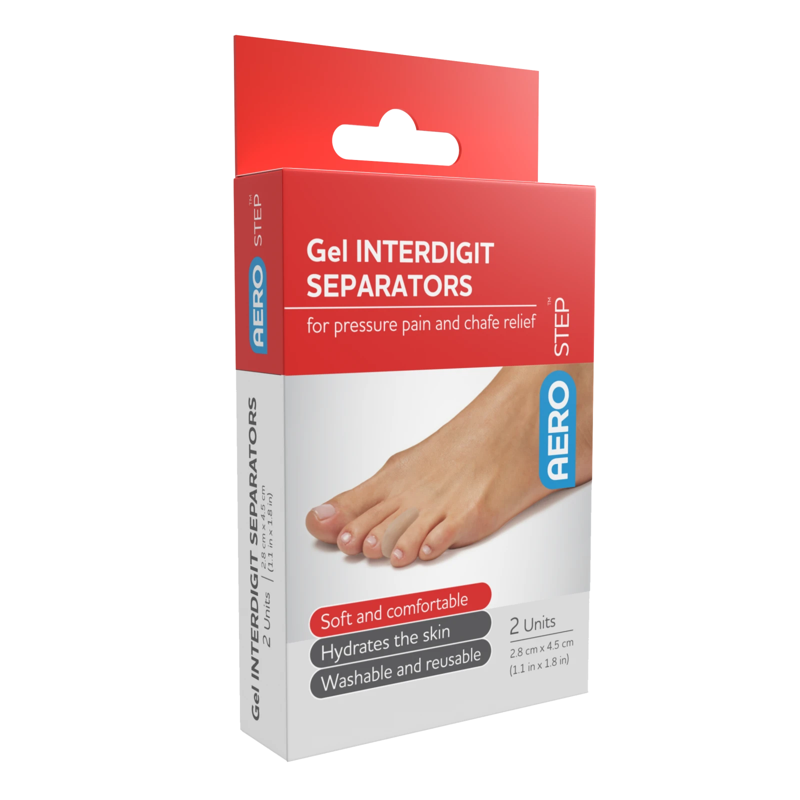 AEROSTEP Gel Interdigit Separators 28 x 45mm Box/2