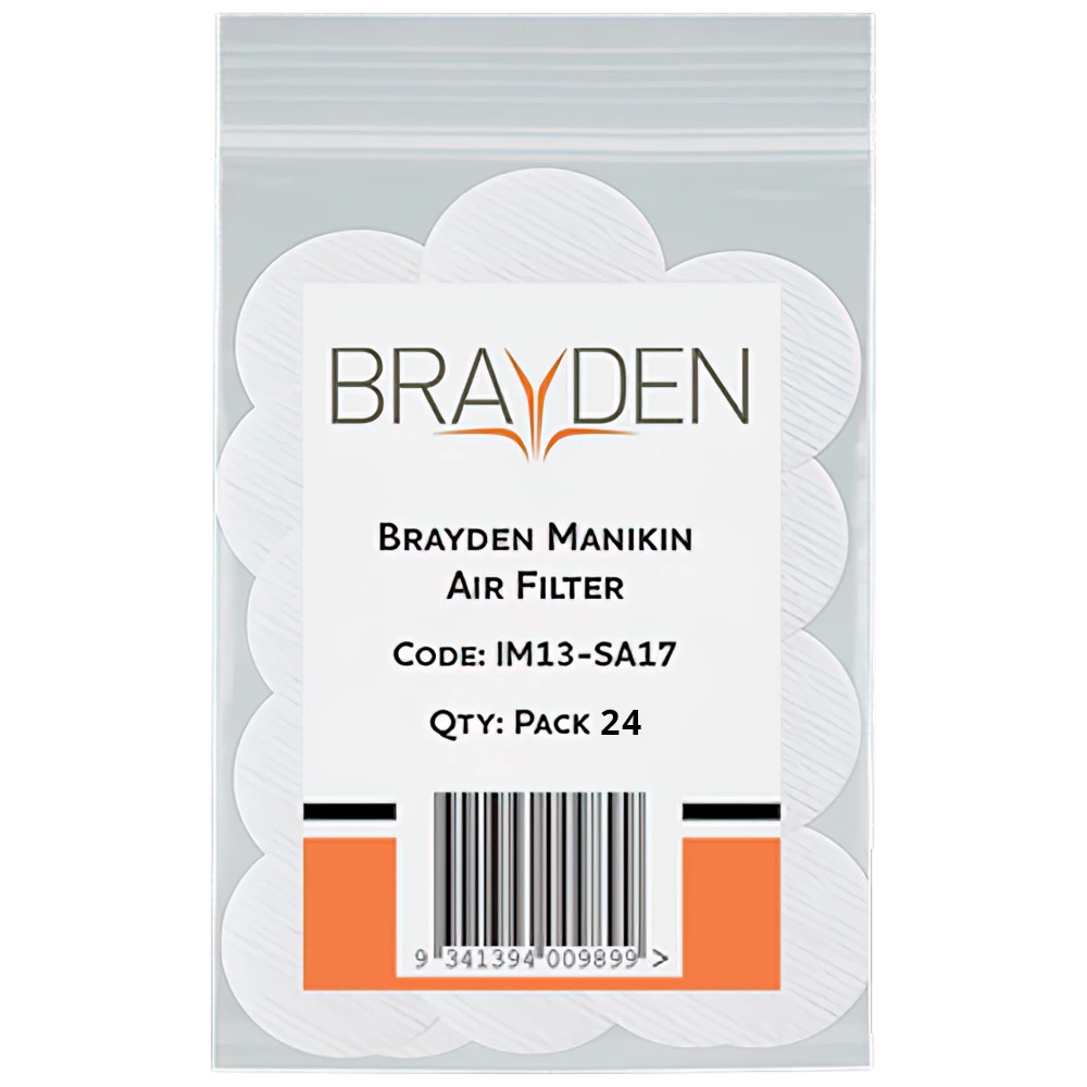 BRAYDEN Manikin Air Filter - Adult Pack/24