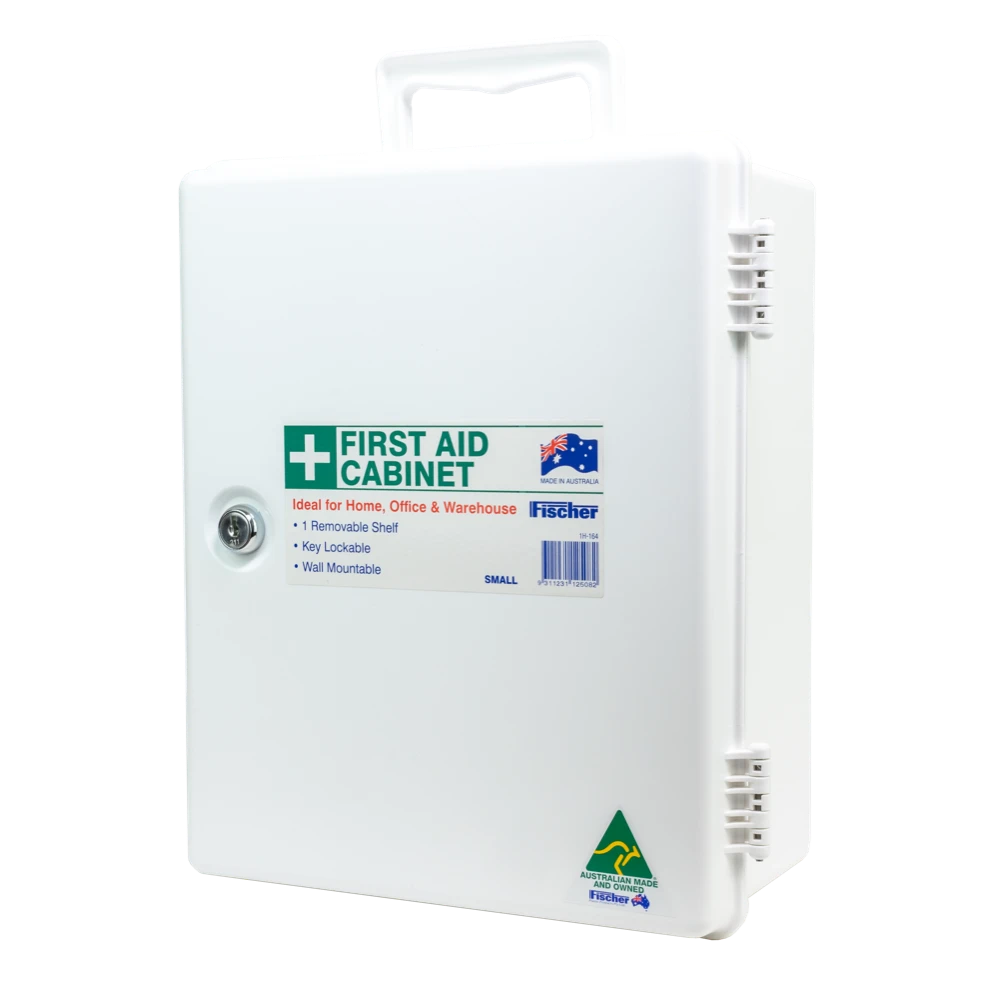 AEROCASE Small White Plastic Cabinet with Key Latch 26 x 32 x 14cm