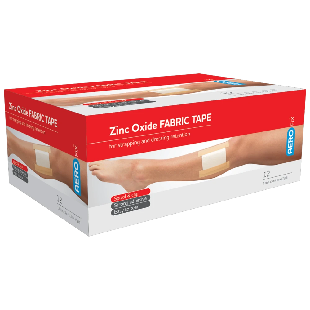 AEROFIX Zinc Oxide Tape 2.5cm x 5M Box/12