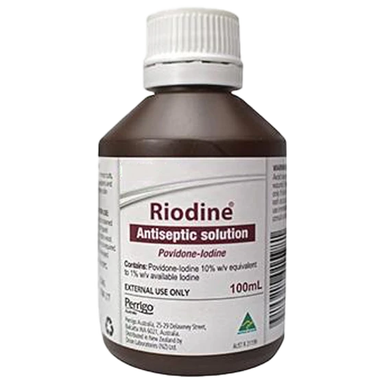 RIODINE 10% Povidone Iodine Solution 100ml