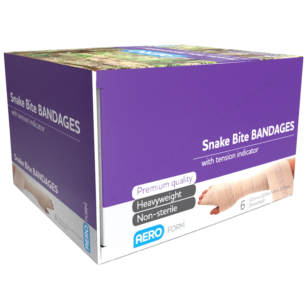 AEROFORM Snake Bite Bandage with Indicator 10cm x 10.5M Box/6