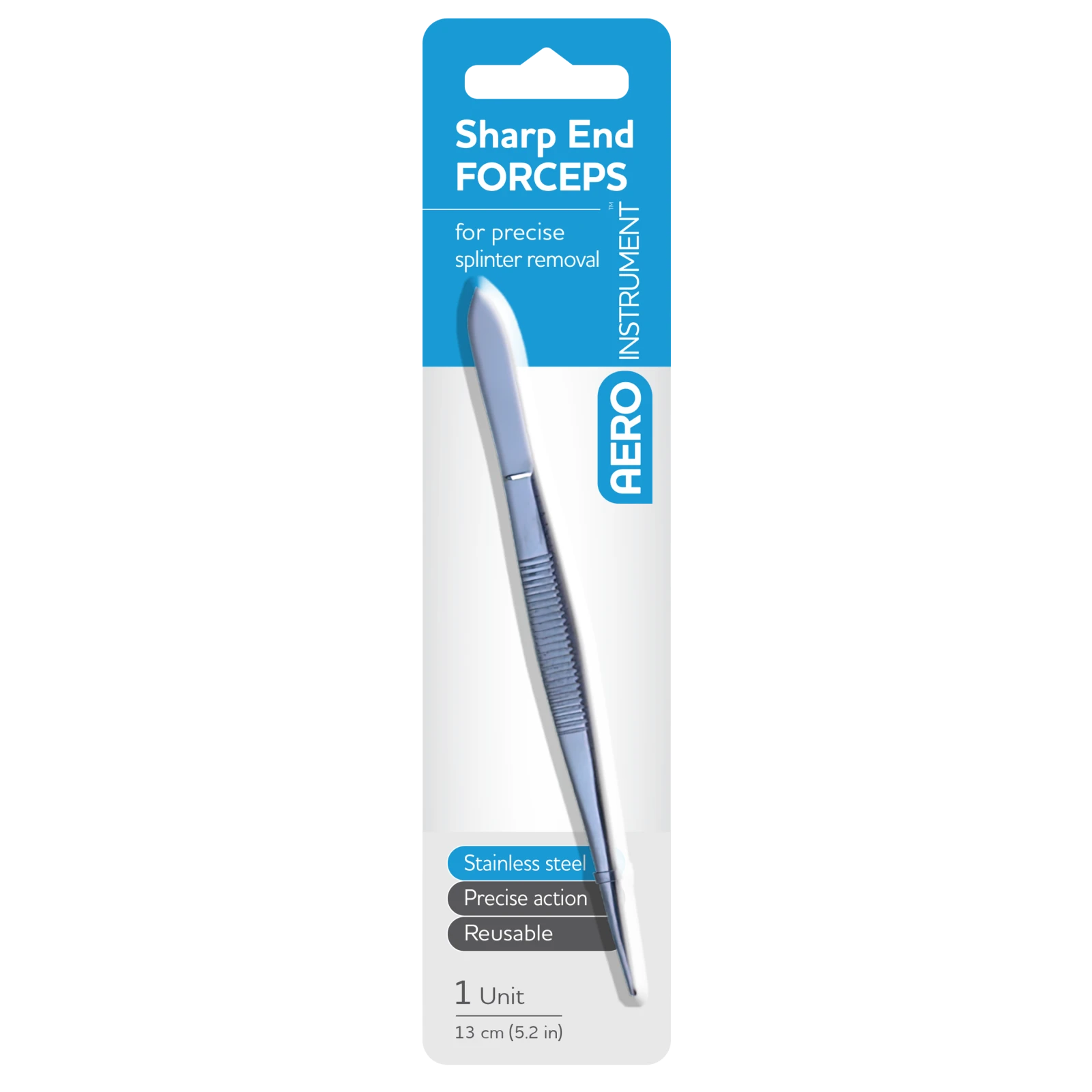 AEROINSTRUMENT Stainless Steel Sharp Forceps 13cm