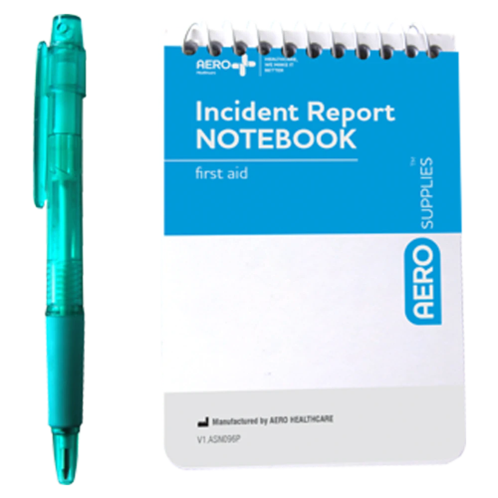 AEROSUPPLIES First Aid Notebook with Pen