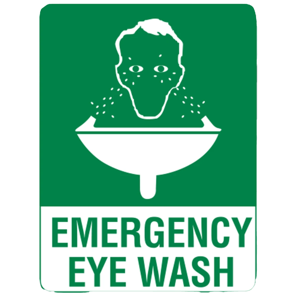 Small Metal Emergency Eyewash Sign 30 x 22.5cm