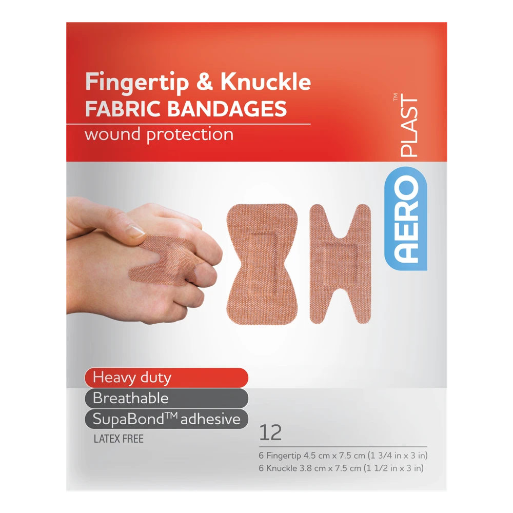 AEROPLAST Premium Fabric Fingertip & Knuckle Dressings Env/12