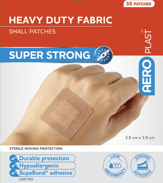AEROPLAST Premium Fabric Small Patch 3.8 x 3.8cm Box/30