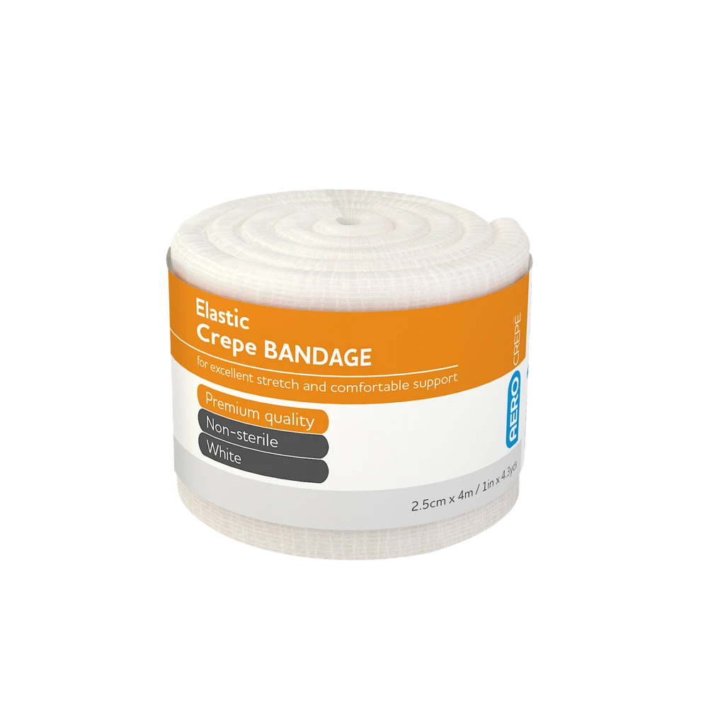 AEROCREPE Elastic Crepe Bandage 2.5cm x 4M Wrap/12