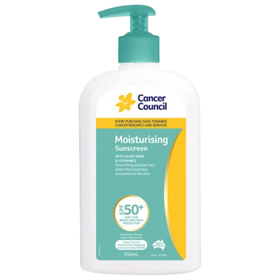 CANCER COUNCIL SPF50+ Moisturising Sunscreen Pump 500mL