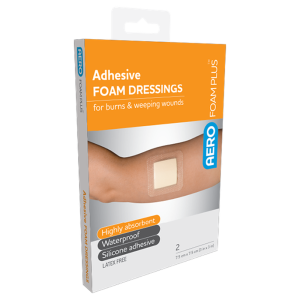 AEROFOAM PLUS Adhesive Foam Dressings 7.5 x 7.5cm Box/2