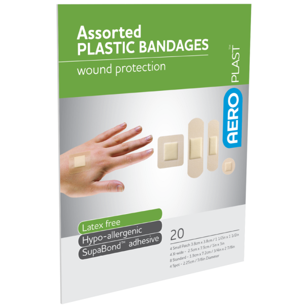 AEROPLAST Plastic Assorted Dressings Env/20