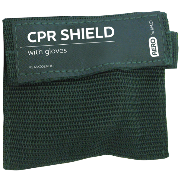 AEROSHIELD Key Ring CPR Face Shield + Gloves (GST Free)