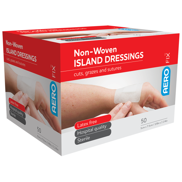 AEROFIX Non-Woven Island Dressing 5 × 7.5cm Box/50